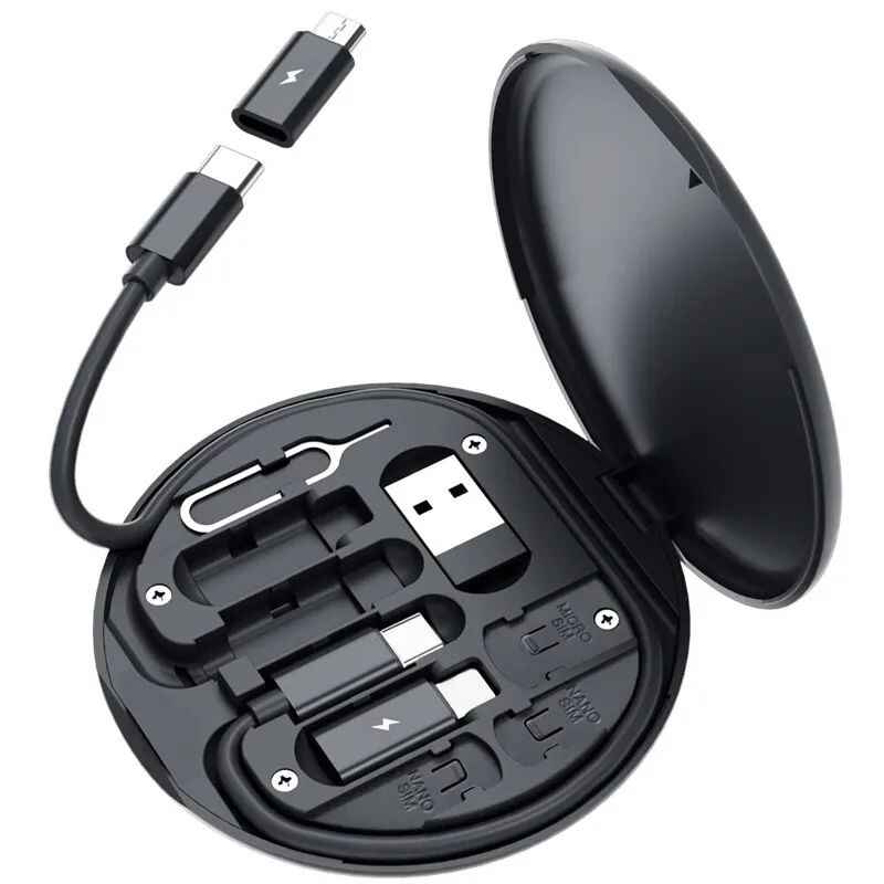 |FREE DELVERY| 5-in-1 60W Fast Charging Cable Storage Box with Phone Stand