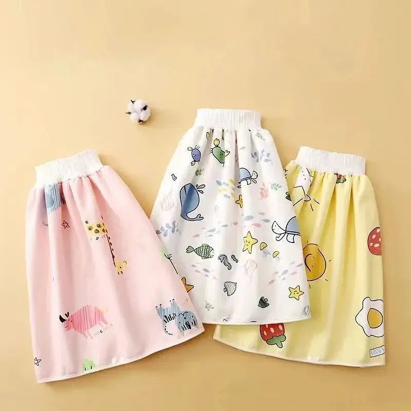 ( Pack of 3 ) Kimi Baby Diaper Skirts Waterproof and Leak-proof Diaper Training Pants Children Cotton Cloth Washable Reusable High Waist Diaper Skirt Pants
