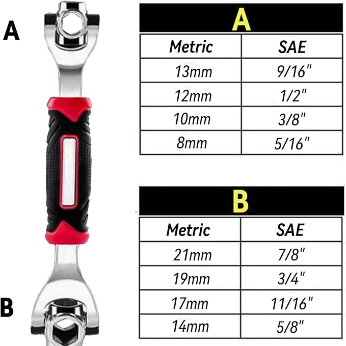 |FREE DELIVERY| 8-in-1 Universal Socket Wrench – 360° Rotating Tool🔧
