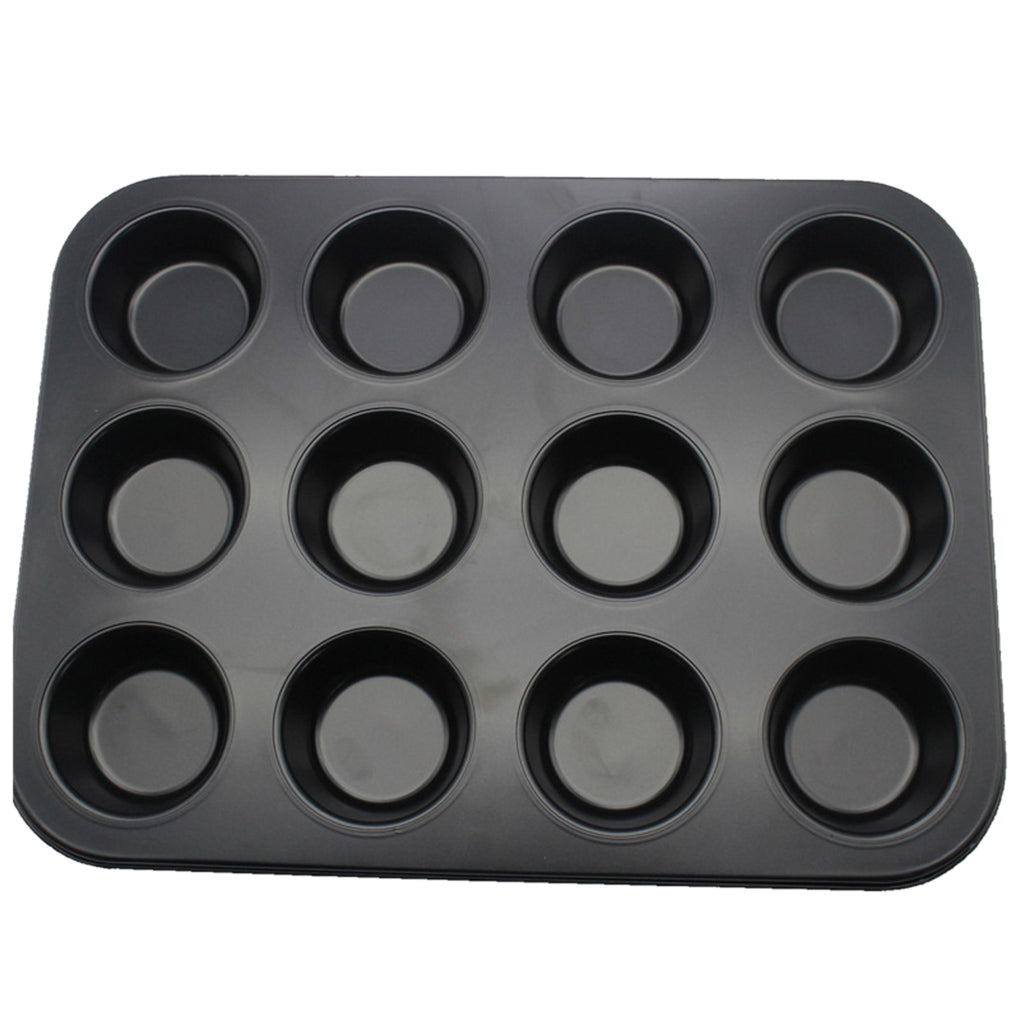 12 Hole Cupcake Tray, Muffin Pan,non stick cupcake baking pan kitchen utensil