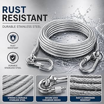 Premium Stainless Steel PVC Coated Clothesline – Heavy-Duty Rust-Resistant Drying Wire