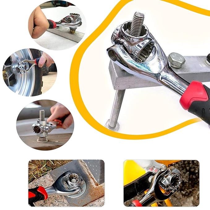 |FREE DELIVERY| 8-in-1 Universal Socket Wrench – 360° Rotating Tool🔧