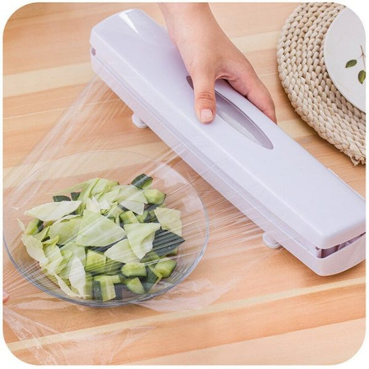 Plastic Wrap Dispenser Kitchen Tools Cling Food Wrap Cutter Dispenser film Cutter Storage Holder Kitchen Accessories Cling Wrap