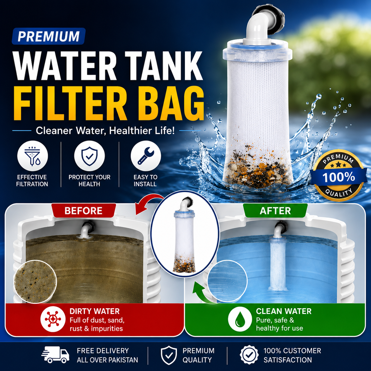 |FREE DELIVERY| Premium Water Tank Filter Bag