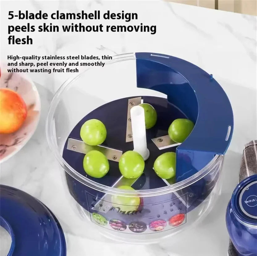 [FREE HOME DELIVERY[ Electric Garlic and Fruit Peeler – 50W Automatic Small Fruit Skin Remover with Stainless Steel Blade