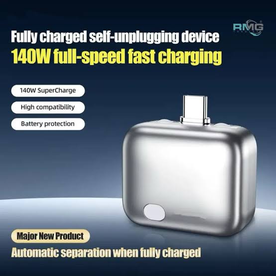 (FREE HOME DELIVERY)140W AI Smart Charging Disconnector | Auto Power Cut-Off USB-C Adapter for Battery Protection & Safe
