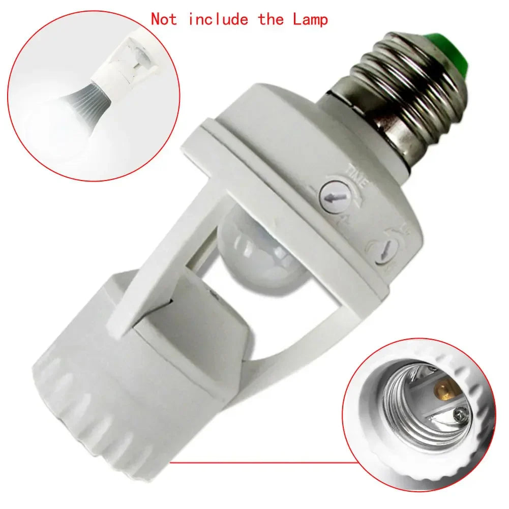 (FREE HOME DELIVERY )Infrared Motion Sensor Lamp Holder – 360° Smart Light Socket With Automatic On/Off Detection